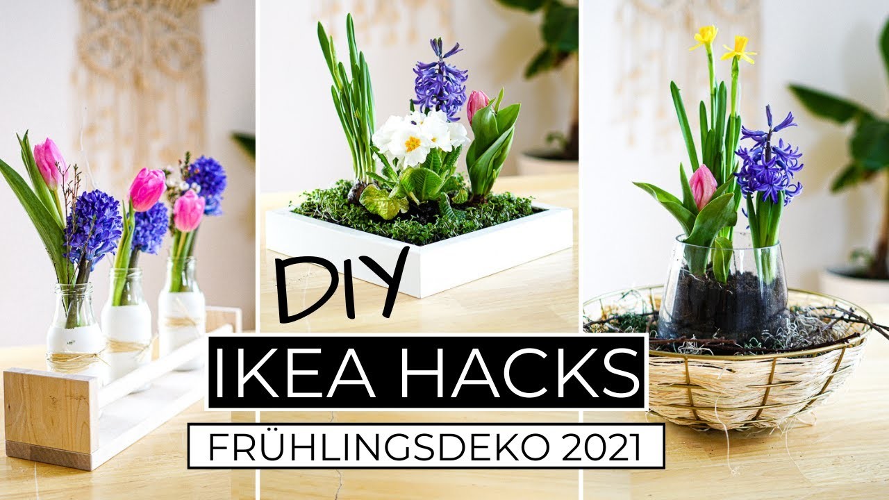 Frühlingsdeko IKEA HACKS 2021 | DIY Deko-Ideen mit Tulpen, Hyazinthen & Narzissen einfach nachmachen