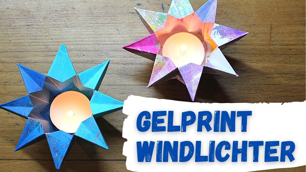 GelPrint-Papier verwenden - Windlichter falten