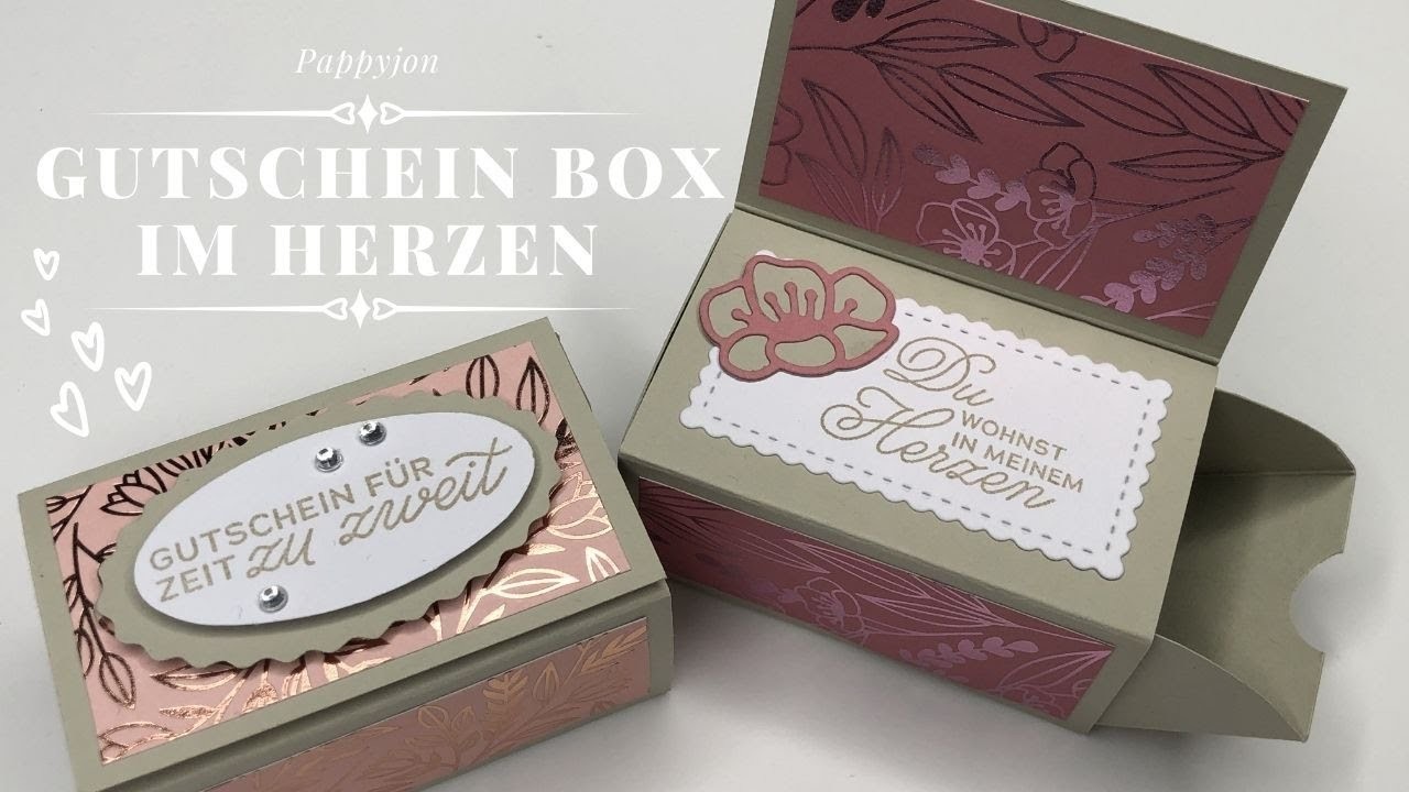 Gutscheinbox | Geschenkbox | Einfach & Schön | Stampin’ Up! | DSP | love you always | gift box