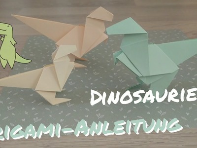 Ich lerne, einen Dinosaurier zu falten (Origami)