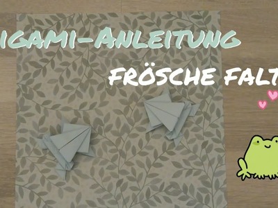 Ich lerne, einen Frosch zu falten (Origami)