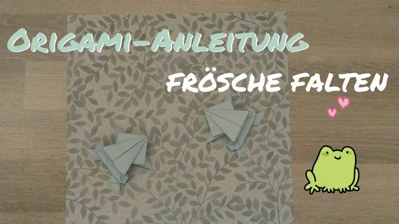Ich lerne, einen Frosch zu falten (Origami)