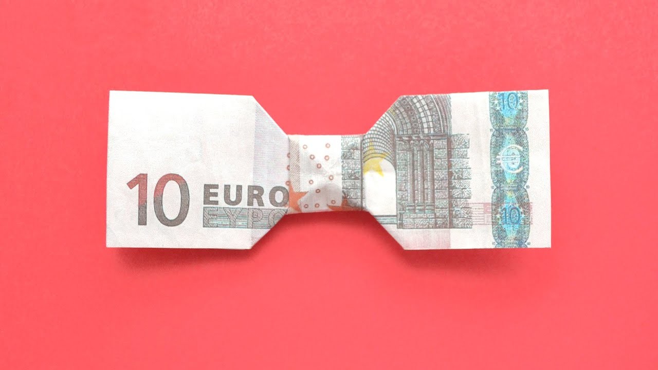 Origami FLIEGE Geldgeschenk GELD FALTEN | Money BOW TIE | Tutorial by Euro Origami