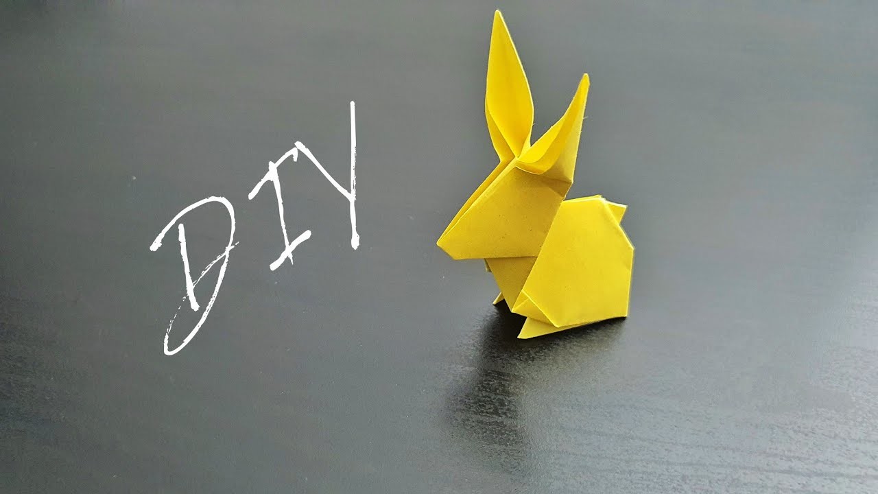 Origami Hase falten Anleitung - Rabbit | Tiere