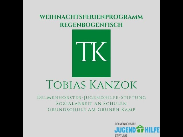 Regenbogenfisch basteln Kanzok Sozialarbeit an Schulen Ferienprogramm in den Weihnachtsferien