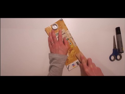 Rohstoff Metall Upcycling Tetra Pak Geldbeutel - Aluminium - Falten - Falzen - Einteilung in Drittel