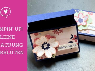 Stampin' Up! kleine Verpackung zum Geburtstag mit Papierblüten