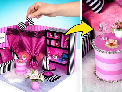 Süßes DIY-Miniatur Schlafzimmer im Victoria's Secret Style