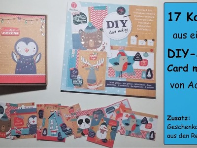 17 Karten aus DIY Card Making Set von Action. Watch me craft. Karten basteln Weihnachten & Gift Tags