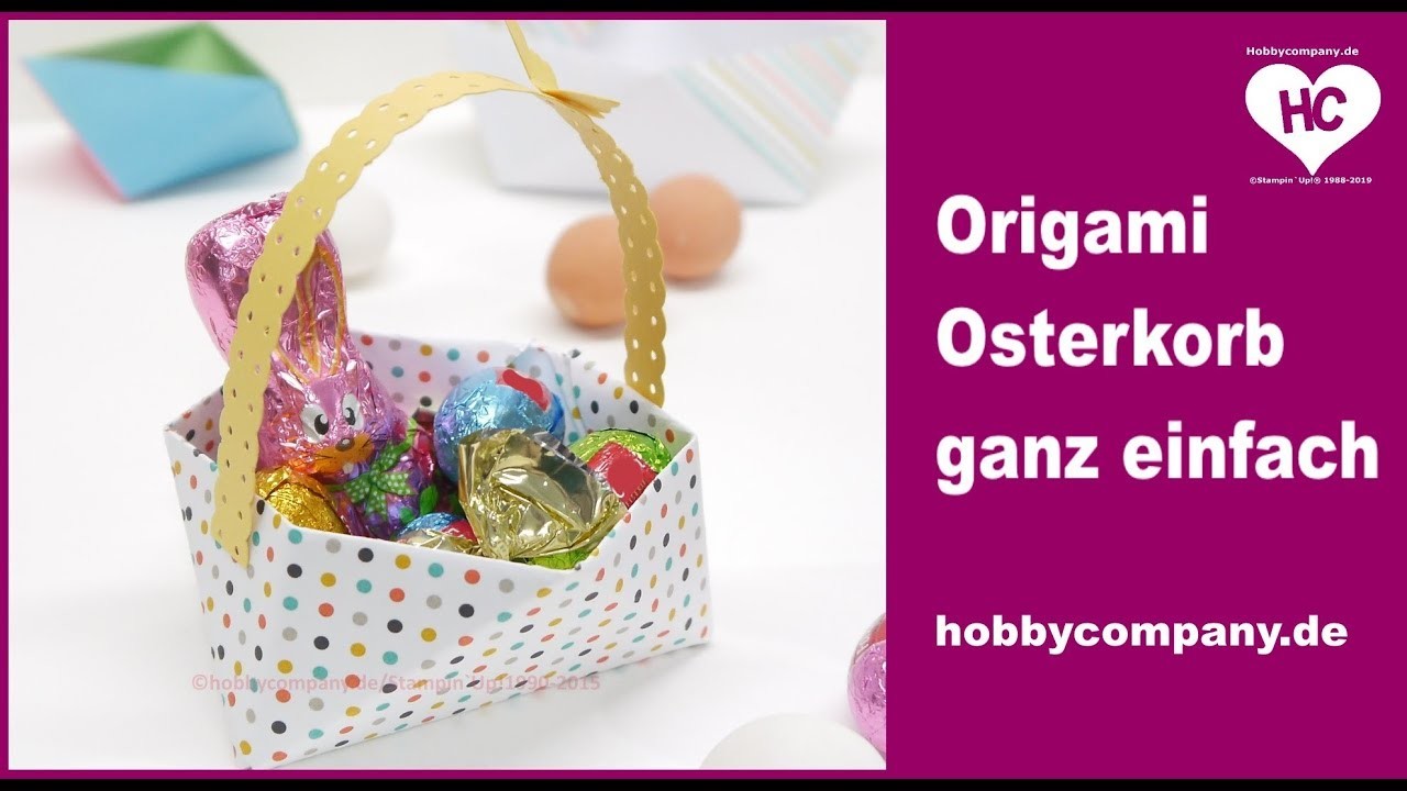 Anleitung Origami Oster-Korb