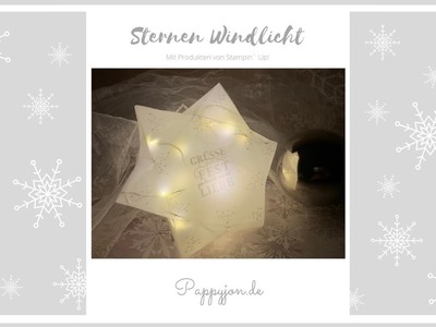 Anleitung Sternen Windlicht | Dauerwerbung | Stampin´ Up! | DIY | Tutorial | Tischdeko Weihnachten