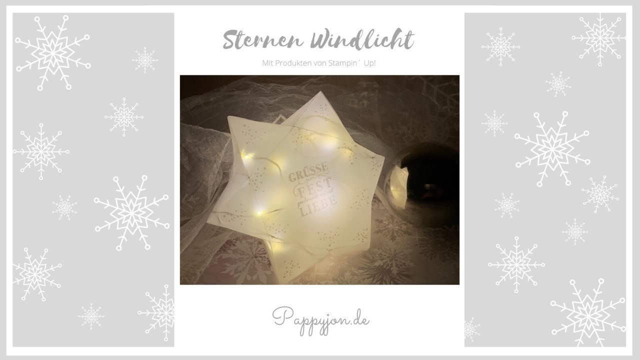 Anleitung Sternen Windlicht | Dauerwerbung | Stampin´ Up! | DIY | Tutorial | Tischdeko Weihnachten