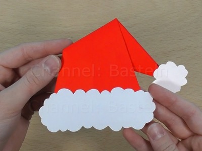 Basteln für Weihnachten: Origami Nikolausmütze aus Papier ???? Weihnachtsdeko & Weihnachtsgeschenke