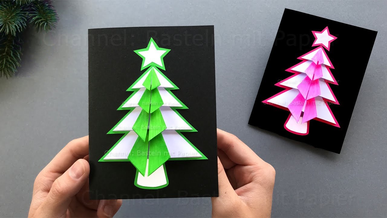 Basteln für Weihnachten: Weihnachtskarten mit Papier als Weihnachtsgeschenke selber machen ????