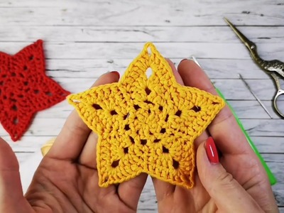 Christmas Star Crochet Tutorial, Weihnachtsstern Häkeln Anleitung