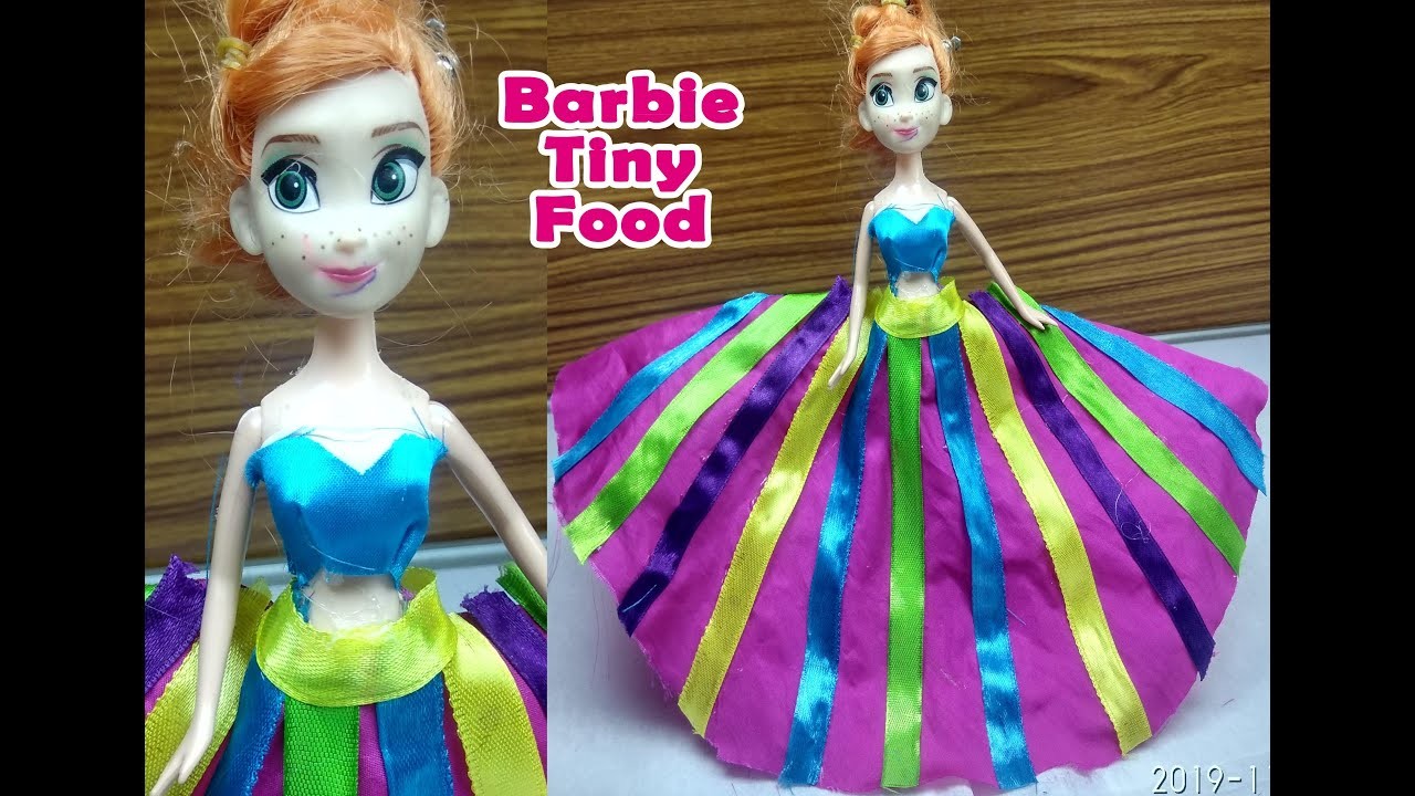 DIY Barbie Designer Lehenga Making | DIY Dress for Barbie | Barbie Doll Decoration