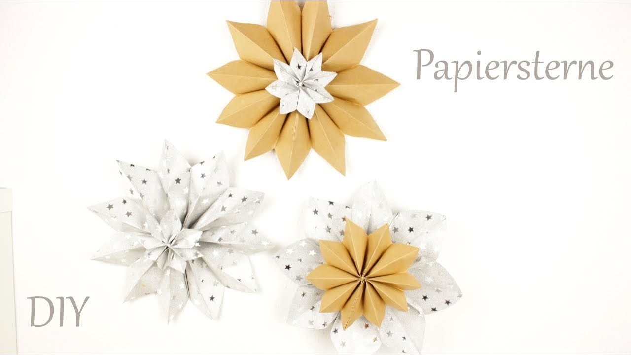 DIY | Papiersterne | schöne Weihnachtsdeko | schnell und einfach | Just Deko
