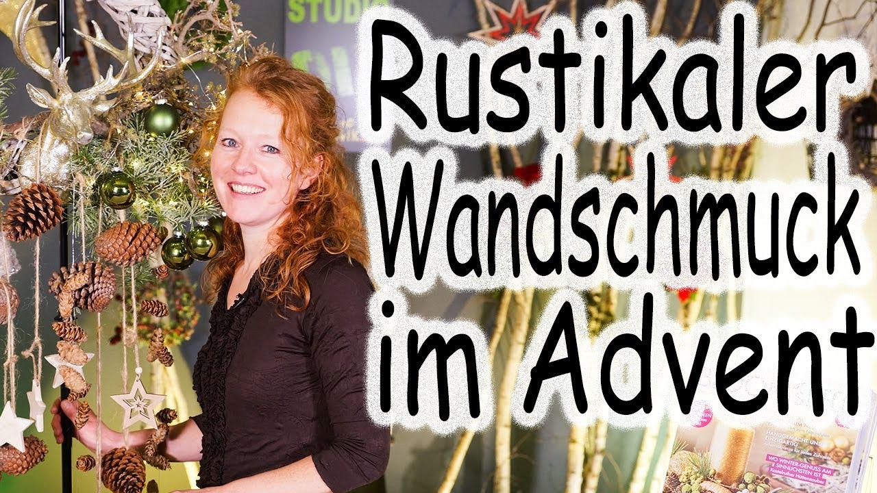 DIY: rustikaler Wandkranz | Türkranz | Weihnachtskranz | Weihnachtsdeko | Adventskranz | Floristik24