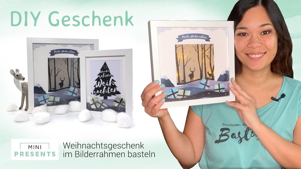 DIY Weihnachtsgeschenk im Bilderrahmen selber machen | Weihnachten Geschenkidee | mini-presents.com