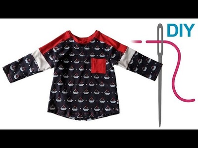 Kinder und Erwachsenen Longsleeve Shirt nähen für Anfänger – DIY Shirt Schnittmuster "Konrad"