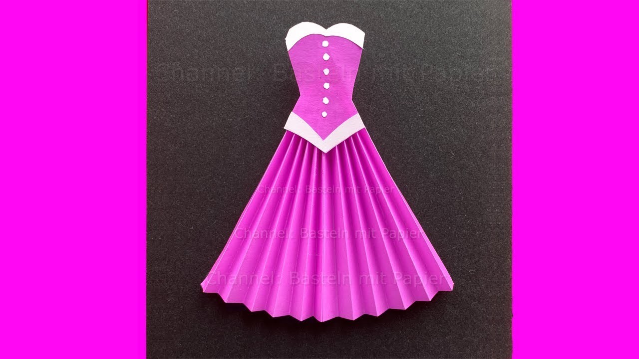 Kleid basteln mit Papier ???? Geschenke selber machen - Basteln Ideen für Origami Kleidung