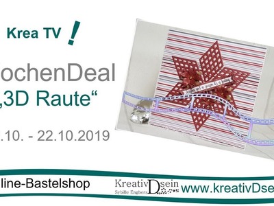 KreaTV! WochenDeal "3D Raute" | DIY: 3D Sternkarte | #KreativDsein | Werbung