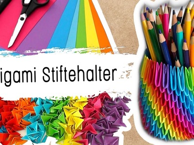 Origami Regenbogen Stiftehalter | GEFALTEN