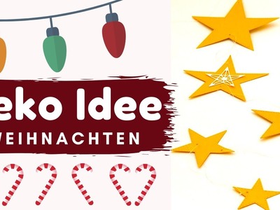 Schnelle Weihnachtsdeko selbstgemacht--Sterngirlande--DIY--Tutorial