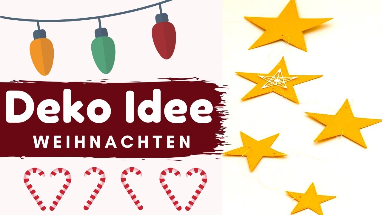 Schnelle Weihnachtsdeko selbstgemacht--Sterngirlande--DIY--Tutorial