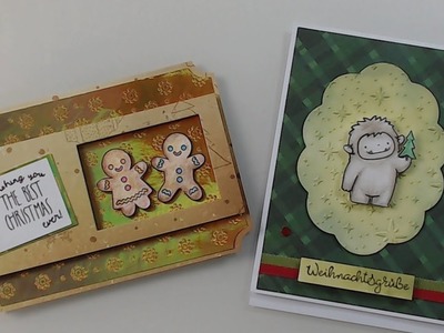 +++ Watch me Craft ++ 2 Weihnachtskarten mit Embossingfoldern und Papier vom Action +++