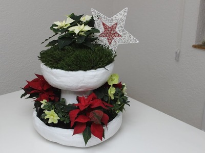 Weihnachtlich dekorierte Schalen. DIY Christmas decorated bowls