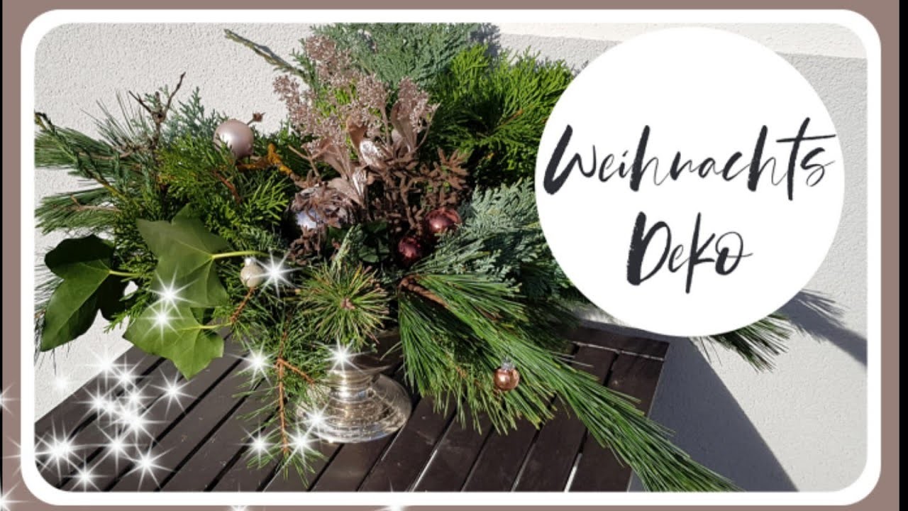 WEIHNACHTSDEKO - Adventsgesteck in silberner Schale - DIY DEKOIDEE - Weihnachten - KatisweltTV