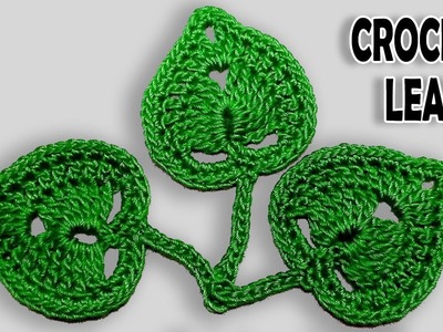Easy crochet leaves for beginners