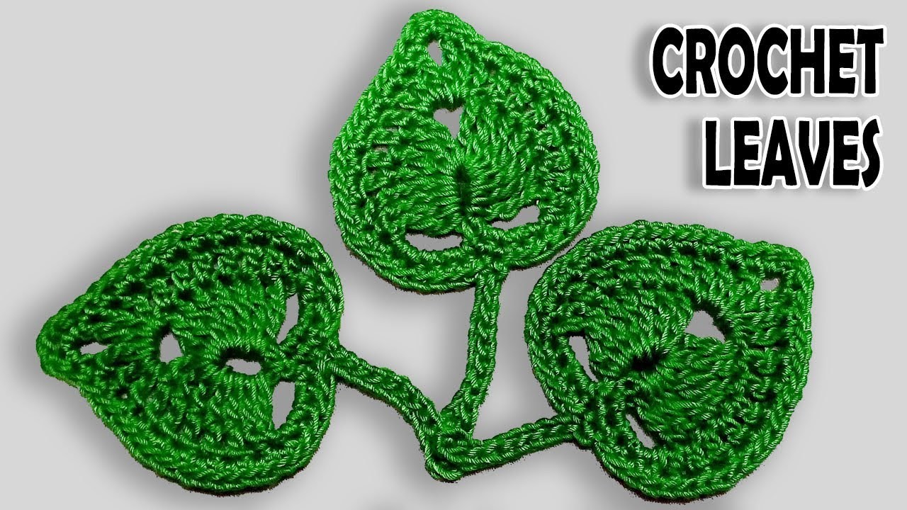 Easy crochet leaves for beginners