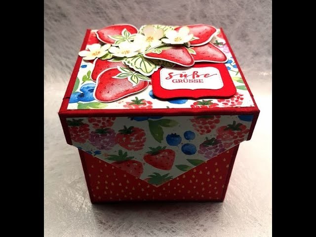 Erdbeerbox mit Zackendeckel