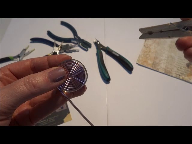 Glas Cabochon mit Aluminiumdraht