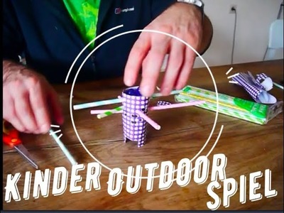 Kinder Outdoor Spiel basteln: Murmel zupfen