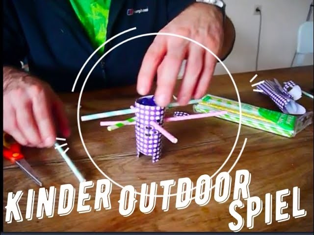 Kinder Outdoor Spiel basteln: Murmel zupfen