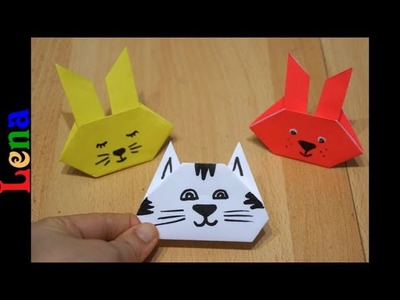 Origami Katze falten aus Papier ???? Paper origami cat diy ???? кот из бумаги своими руками