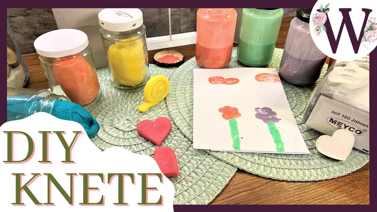 3 DIY Ideen für Kinder I Knete, Kreide und Fingerfarbe selber machen