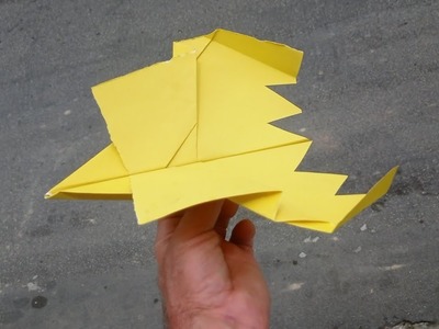 Como Fazer Avião de papel ÁGUIA que voa batendo as asas • Origami simples de fazer. Dobraduras