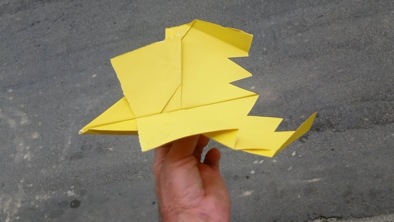 Como Fazer Avião de papel ÁGUIA que voa batendo as asas • Origami simples de fazer. Dobraduras