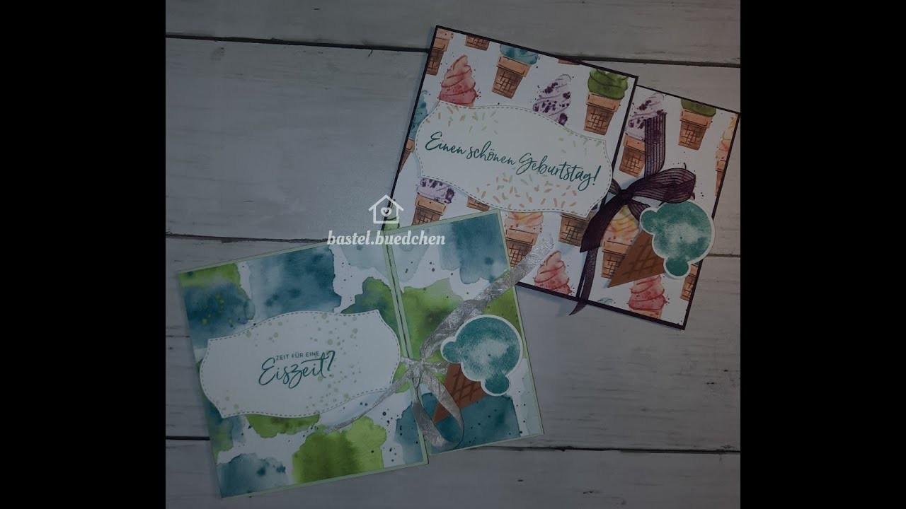 ???? Gutscheinkarte basteln mit der Produktreihe Eisdiele ???? von Stampin´Up! - DIY - Gutscheinverpackung