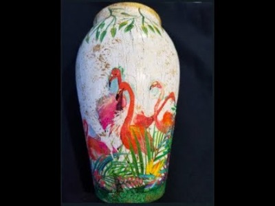 Handmade Decoupage Vase
