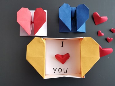 Origami Herzbox - Geschenkbox zum Valentinstag basteln - DIY Herzschachtel - Heartbox
