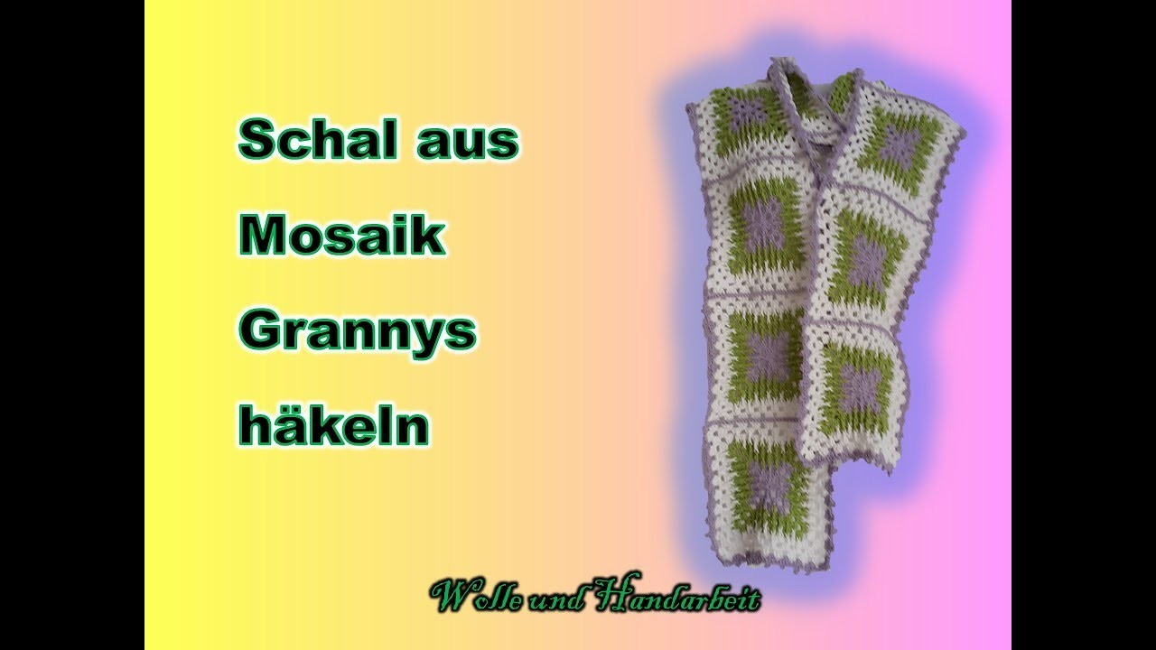 Schal aus Mosaik Grannys häkeln