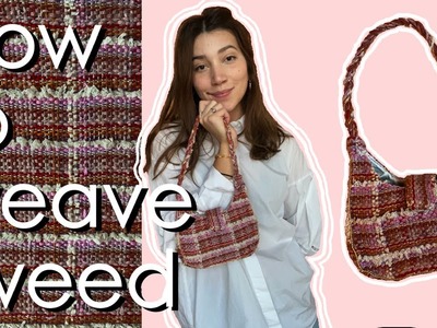 Tweed weben aus Wolleresten. How to weave tweed. Chanel-Stoff DIY