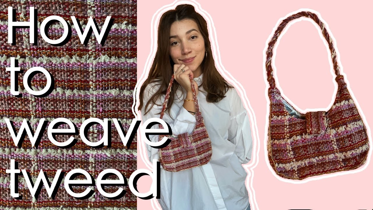 Tweed weben aus Wolleresten. How to weave tweed. Chanel-Stoff DIY