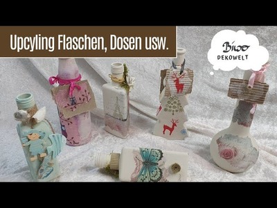 #Upcycling Flaschen, Dosen, Boxen mit Kreidefarbe - Update Livestream