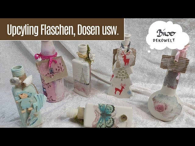 #Upcycling Flaschen, Dosen, Boxen mit Kreidefarbe - Update Livestream